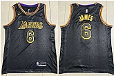 Lakers 6 Lebron James Black City Edition Nike Swingman Jersey,baseball caps,new era cap wholesale,wholesale hats
